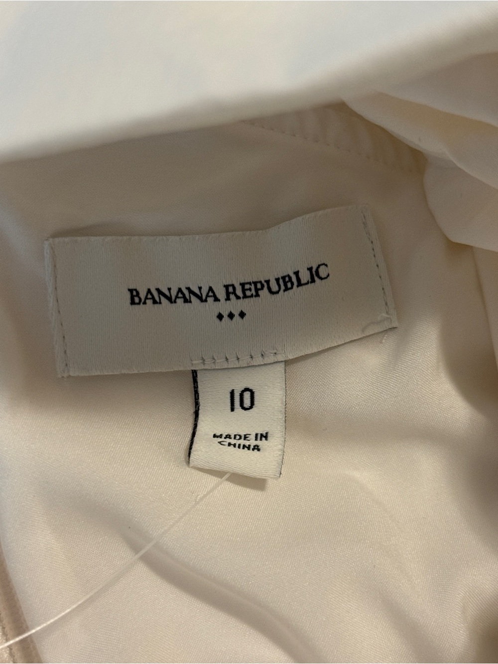 Banana Republic Women’s TAFFETA CROPPED TOP Size 10 Ivory - Picture 6 of 9